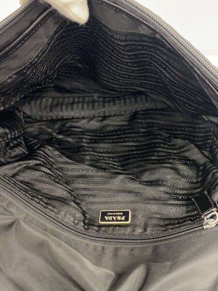 PRADA◇ショルダーバッグ/-/BLK/汚れ有 PRADA(プラダ) ⁄ ショルダー 