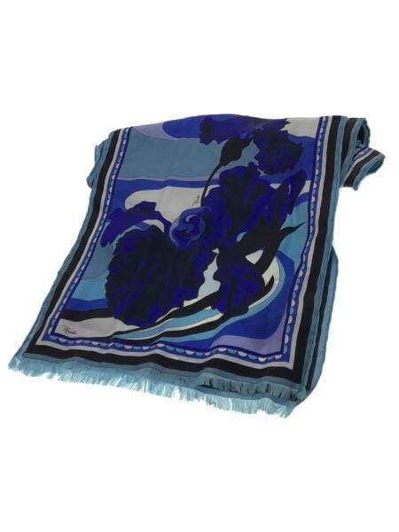 未使用　EMILIO PUCCI シルクスカーフ EMILIO PUCCI(エミリオプッチ) / スカーフ/シルク/BLU/レディース