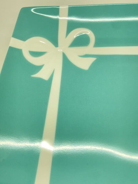 リボン ブルーボックス プレート 未使用】ティファニー ブルーボックス