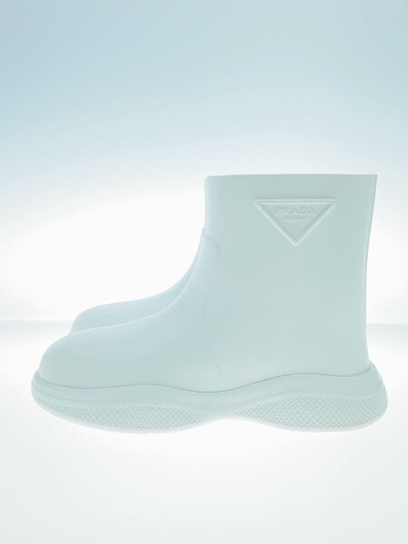 PRADA ホワイト レインブーツPRADA(プラダ) / レインブーツ/37/WHT