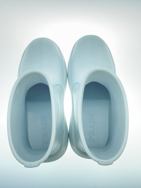 PRADA レインブーツ 37サイズ PRADA(プラダ) / レインブーツ/37/WHT | 中古品の販売・通販なら