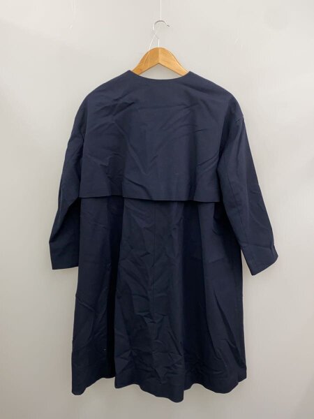 ENFOLD(エンフォルド) / ノーカラースプリングコート/36/コットン/NVY  