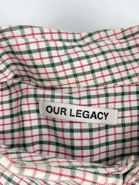 OUR LEGACY / 長袖シャツ/48/コットン/WHT/チェック/1277-343-0394 OUR LEGACY(アワーレガシー) / 長袖シャツ/48/コットン/WHT/チェック