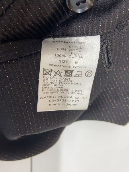 WACKO MARIA(ワコマリア) / スラックスパンツ/M/ウール/BLK/ラメ