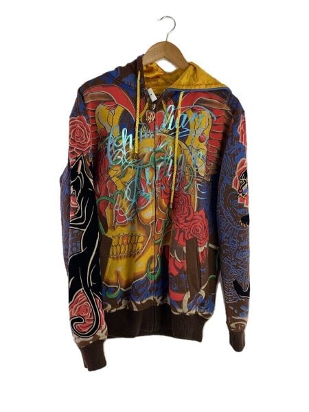 CHRISTIAN AUDIGIER 総柄ジップパーカー 個性的 お洒落 希少 CHRISTIAN