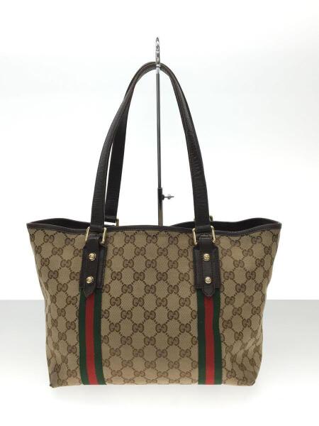 GUCCI(グッチ) / トートバッグ_GGキャンバス/キャンバス/ブラウン/総柄 