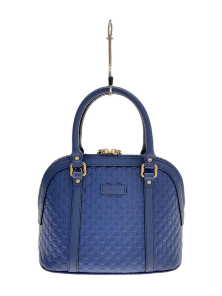 GUCCI(グッチ) / マイクログッチシマ/ハンドバッグ/レザー/NVY/449654 