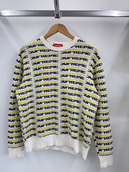 Supreme(シュプリーム) / ロゴボーダー/ニット・セーター(厚手)/S 