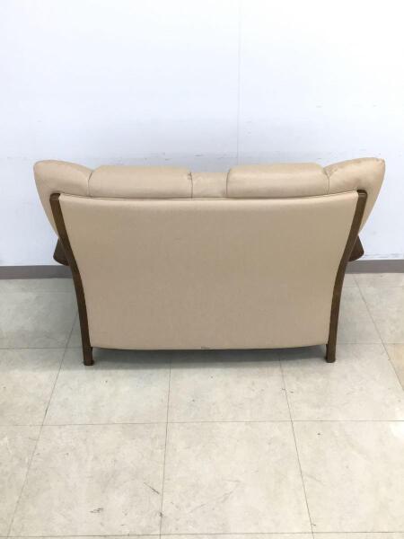 販売クーポン 中古カリモク karimoku レザー 2人掛けソファ 富山県から