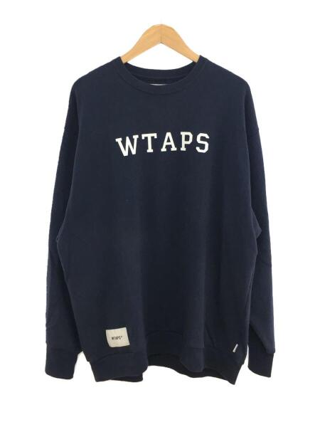 WTAPS(ダブルタップス) / スウェット/4/コットン/ネイビー/221ATDT 