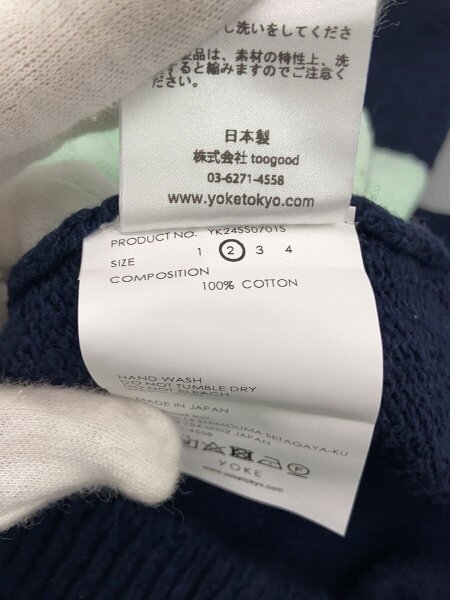 YOKE(ヨーク) / ニット・セーター(厚手)/2/コットン/ネイビー/無地