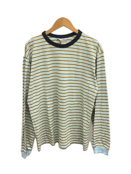 UNUSED アンユーズド カシミヤ混 ボーダー 長袖US1548 サイズ2 UNUSED(アンユーズド) / 20AW/ロンT/長袖Tシャツ/2/コットン/ブルー