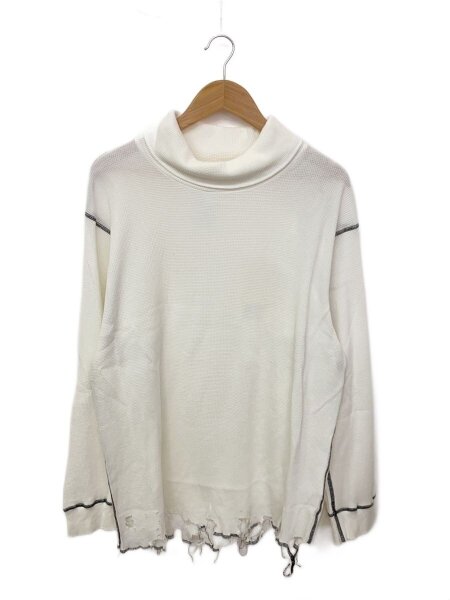 ANCELLM(アンセルム) / 25AW/DAMAGE WAFFLE HI-NECK LS T-SHIRT/長袖T