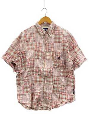 90s old stussy シャツ 半袖シャツ SIZE M 古着 チェック インド製 