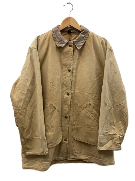 80's Woolrich USA製 襟レザー デニムカバーオール M Woolrich 襟