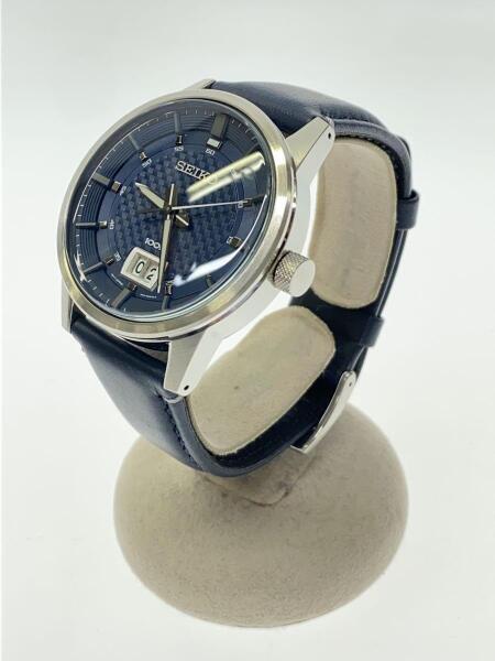 SEIKO(セイコー) / クォーツ腕時計/アナログ/レザー/ネイビー/6N76