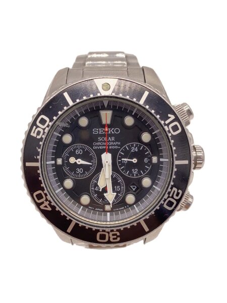 1円スタート】SEIKO セイコー V175-0AD0 ダイバーズ クロノグラフ SS 