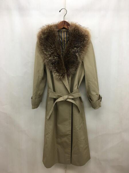 Aquascutum(アクアスキュータム) / ファー付コート/ポリエステル/BEG 