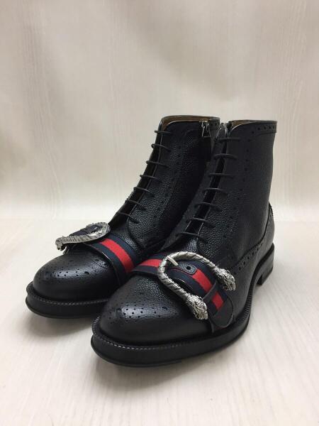 GUCCI(グッチ) / タイガーバックルブローグブーツ/レースアップブーツ 