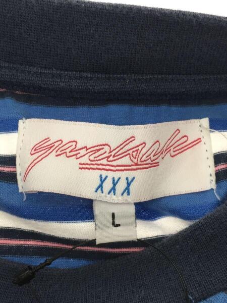 YARDSALE(ヤードセール) / マルチボーダーTEE/L/コットン/BLU/ボーダー 