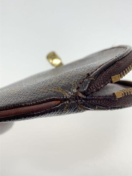 LOUIS VUITTON◇ポルト・モネ・ロン_モノグラム・キャンバス/PVC/BRW