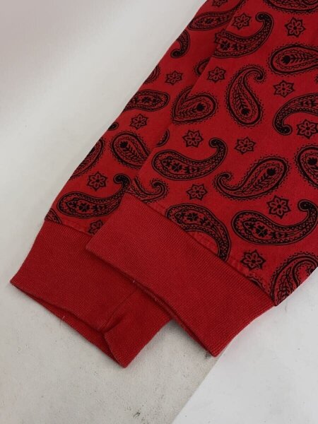 STUSSY(ステューシー) / ペイズリー柄ポロL/Sシャツ/XL/コットン/RED 