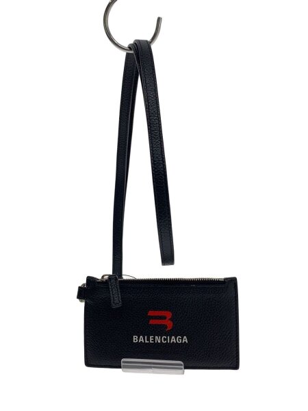 BALENCIAGA(バレンシアガ) / レザーカードケース/レザー/BLK/プリント