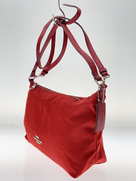 COACH(コーチ) / ナイロンショルダーバッグ/ナイロン/RED/無地 | 中古 