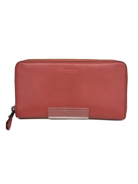 COACH(コーチ) / ラウンドジップレザー長財布/レザー/PNK/無地 