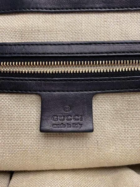 GUCCI(グッチ) / ウーブンウェブ/ハンドバッグ/レザー/BLK/263945