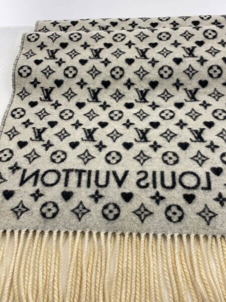 LOUIS VUITTON(ルイヴィトン) / マフラー/カシミア/BLK/総柄 