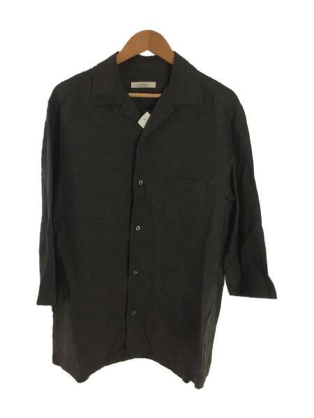 レディース ネストローブ nest robe 黒い半袖ボタンシャツ