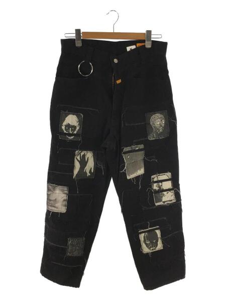 KIDILL(キディル) / 21AW/パッチワークワイドデニム/M/コットン/BLK 