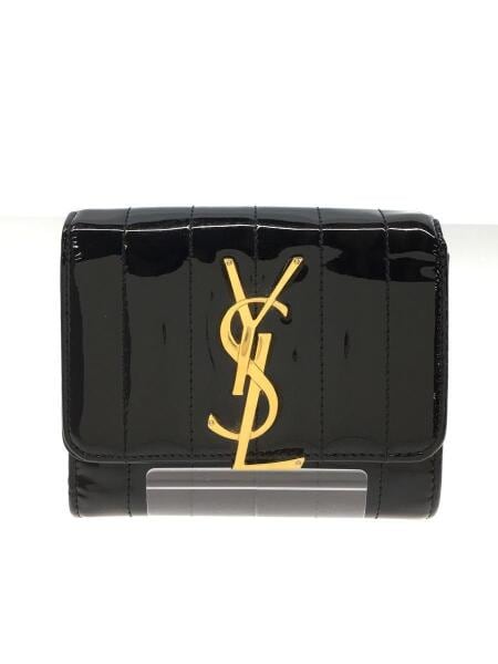 専用品‼️SAINT LAURENT 二つ折り財布　YSL金具　エナメル　レザー SAINT LAURENT(サンローラン) / Vicky Compact Tri-fold wallet