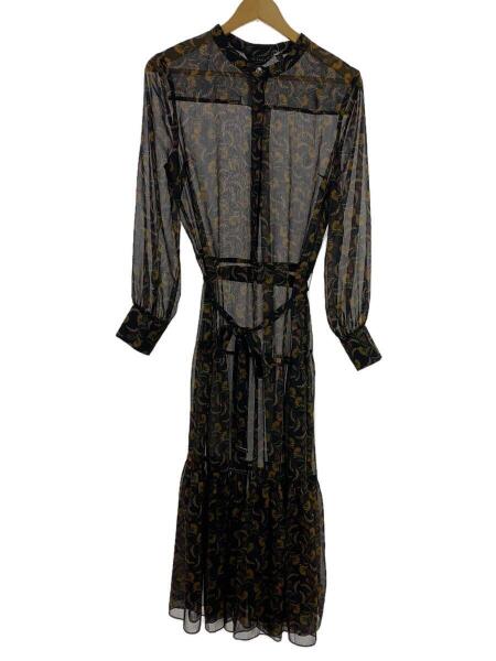 テッドベイカー ひざ丈ワンピース フラワープリント Aライン ブラック 3サイズ テッドベイカー ひざ丈ワンピース フラワープリント Aライン ブラック