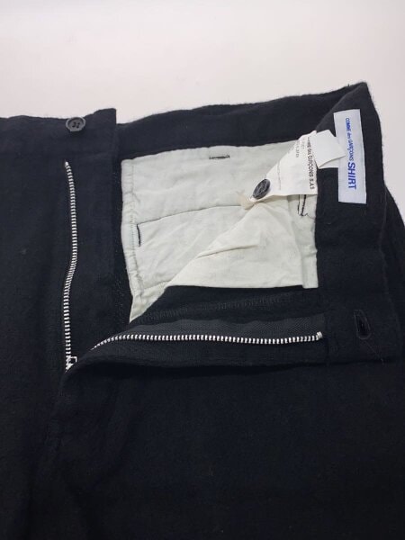 COMME des GARCONS SHIRT / 23aw/WOOL NYLON TWEED GARMENT MILLED PANTS/M/ウール/BLK/ COMME des GARCONS SHIRT(コムデギャルソンシャツ) / 23aw/WOOL NYLON