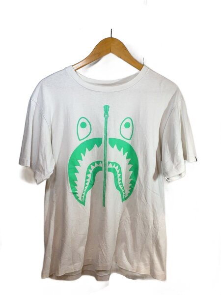 A BATHING APE(アベイシングエイプ) / シャークTシャツ/L/コットン/WHT 