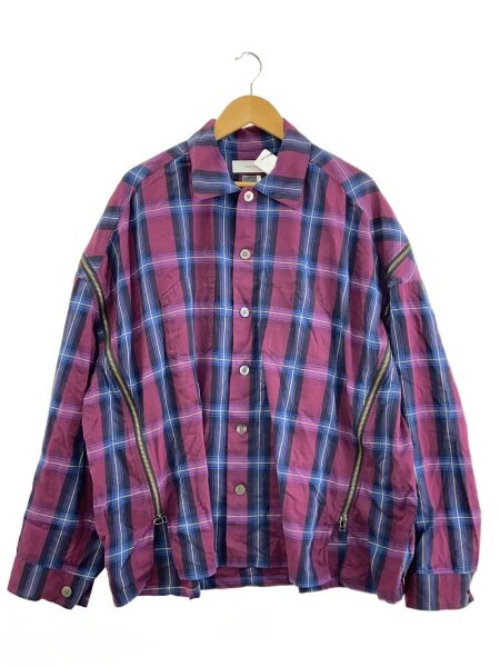 FACETASM(ファセッタズム) / ZIPPED CHECK SHIRT/4/コットン/BRD