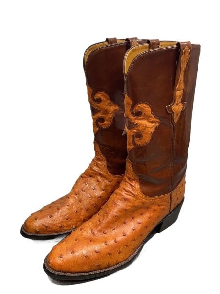 Lucchese オーストリッチ ウエスタンブーツ　職人ハンドサイン入り Lucchese(ルーケーシー) / ウェスタンブーツ/USA製/オーストリッチ
