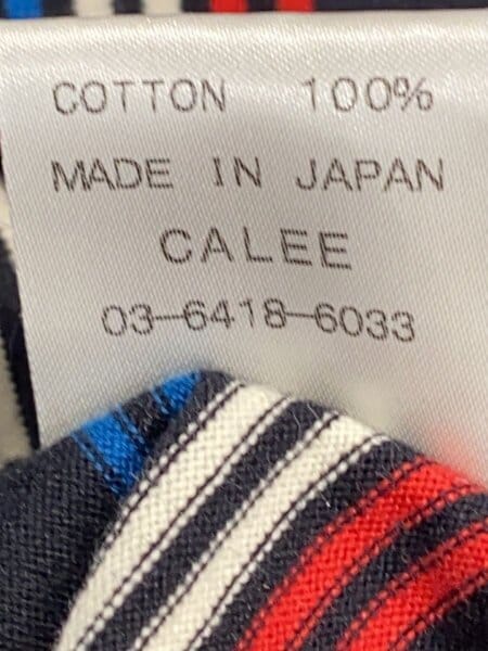 CALEE(キャリー) / HARLEY BORDER S/S CS/Tシャツ/XL/コットン/BLK