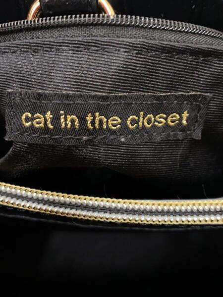 Cat in the closet キャットインクローゼット 2way クロコ型押し ショルダーバッグ BLK 中古品の販売・通販なら