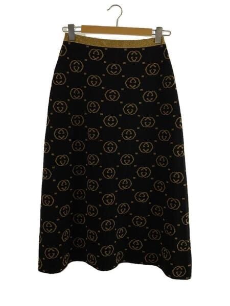 GUCCI(グッチ) / インターロッキングG/ラメ/ニットロングスカート/M  