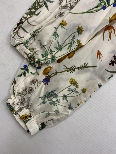 美品】トゥモローランド 花柄 刺繍 ブラウス シャツ 2way ホワイト 38 