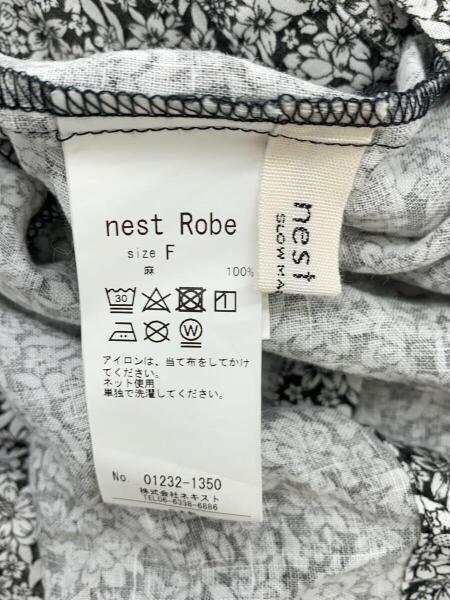 nest Robe(ネストローブ) / ブラックフラワープリントワンピース/FREE 