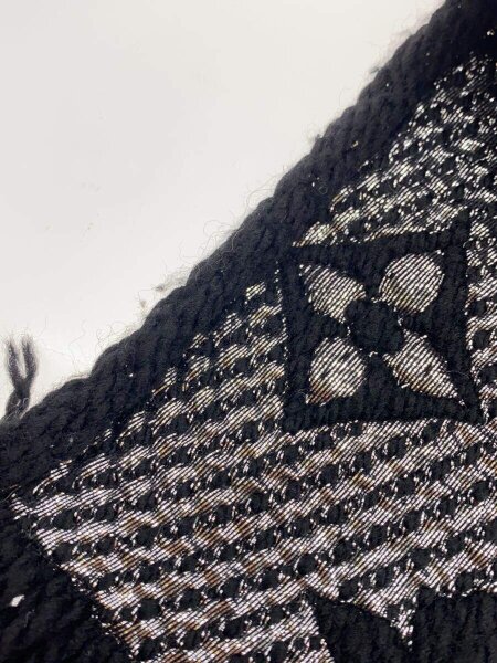 LOUIS VUITTON ルイヴィトンロゴマニアマフラーブラック総柄モノグラム