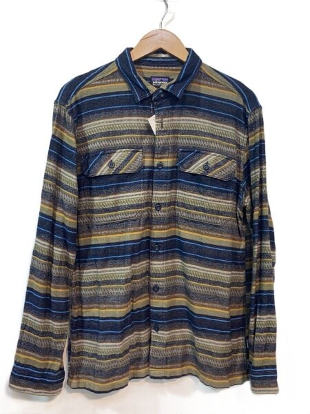 特注オーダー patagonia 24年製 フィヨルドフランネルシャツ ネイビー