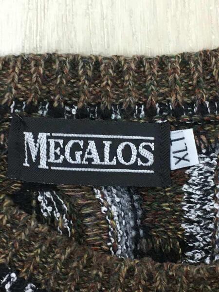 MEGALOS 90s USA製 3Dニット セーター XL