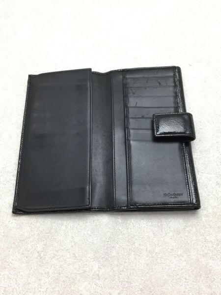 YVES SAINT LAURENT(イヴサンローラン) / YSLロゴ/長財布/エナメル/BLK 