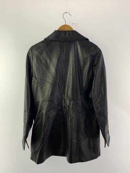 BALMAIN バルマン ステンカラーコート レザー 羊革 ブラック