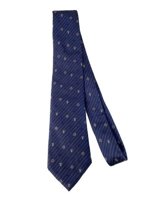 メンズ 【✨美品✨】LOUIS VUITTON ネクタイ ダミエモノグラム ネイビー